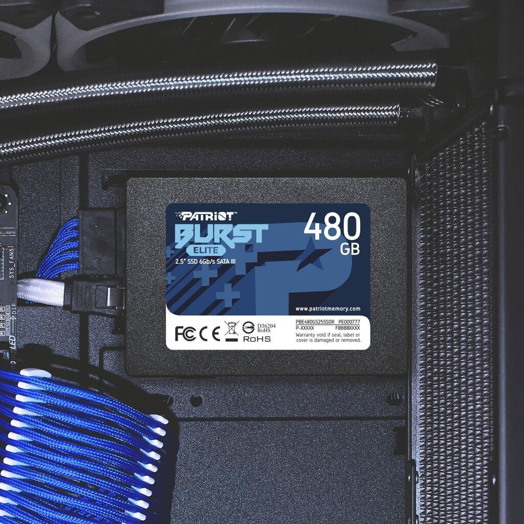 Patriot PBE480GS25SSDR цена и информация | Vidiniai kietieji diskai (HDD, SSD, Hybrid) | pigu.lt