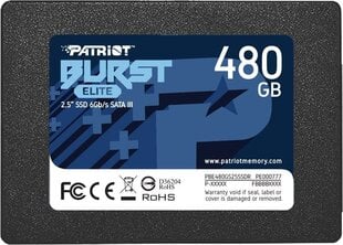 Patriot PBE480GS25SSDR. цена и информация | Внутренние жёсткие диски (HDD, SSD, Hybrid) | pigu.lt