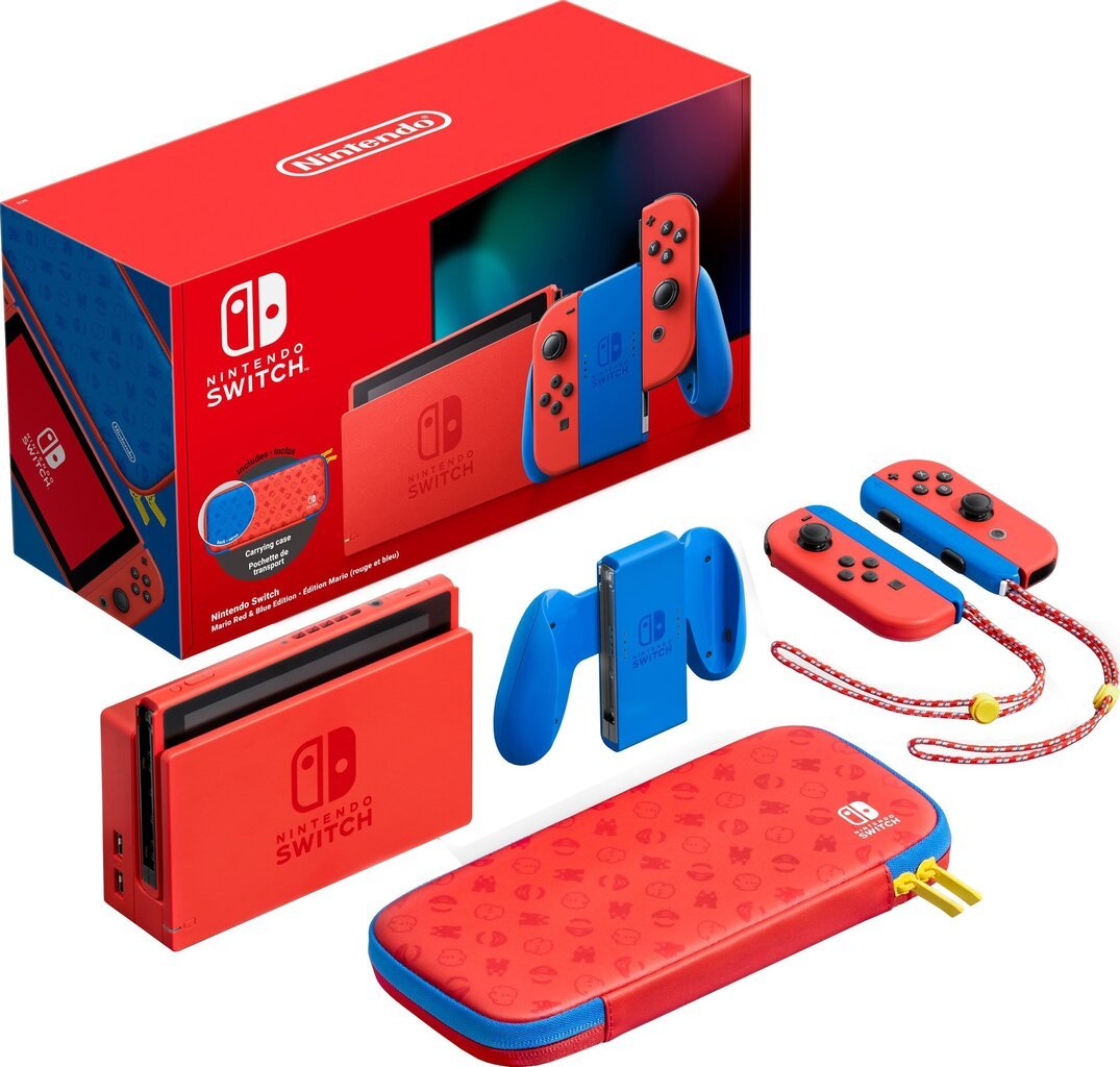 Nintendo Switch Mario Red & Blue Edition, 32GB kaina ir informacija | Žaidimų konsolės | pigu.lt