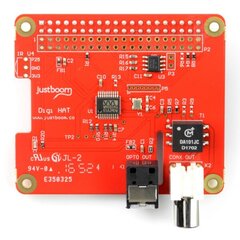 JustBoom Digi Hat garso plokštė Raspberry Pi 4/3/2/B+ kaina ir informacija | Atviro kodo elektronika | pigu.lt