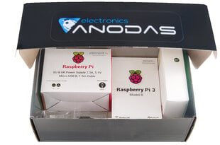 Raspberry Pi 3 rinkinys + 32GB microSD kortelė su NOOBS programine įranga kaina ir informacija | Atviro kodo elektronika | pigu.lt