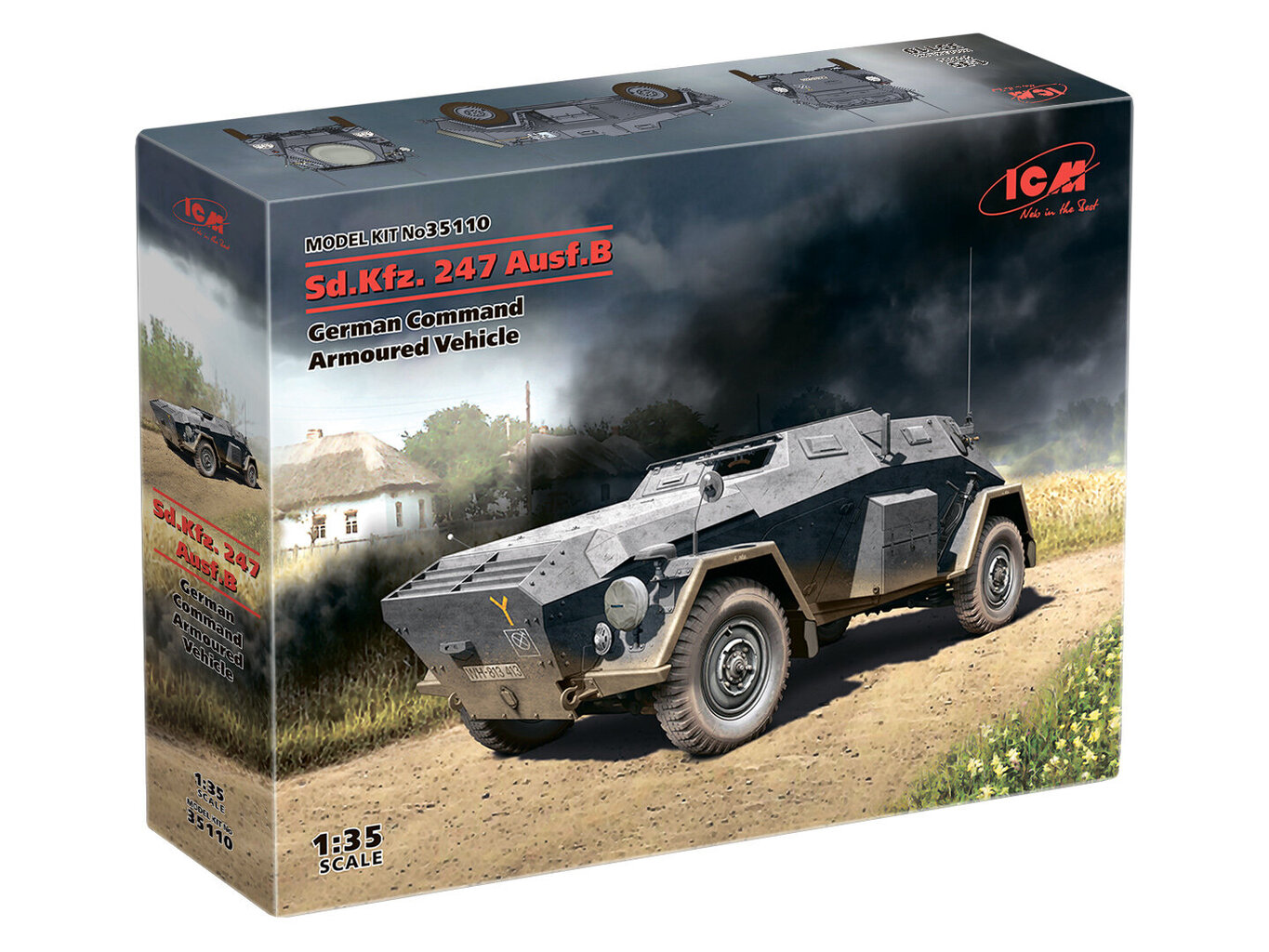 Клеющаяся модель ICM 35110 Sd.Kfz. 247 Ausf.B 1/35 цена | pigu.lt