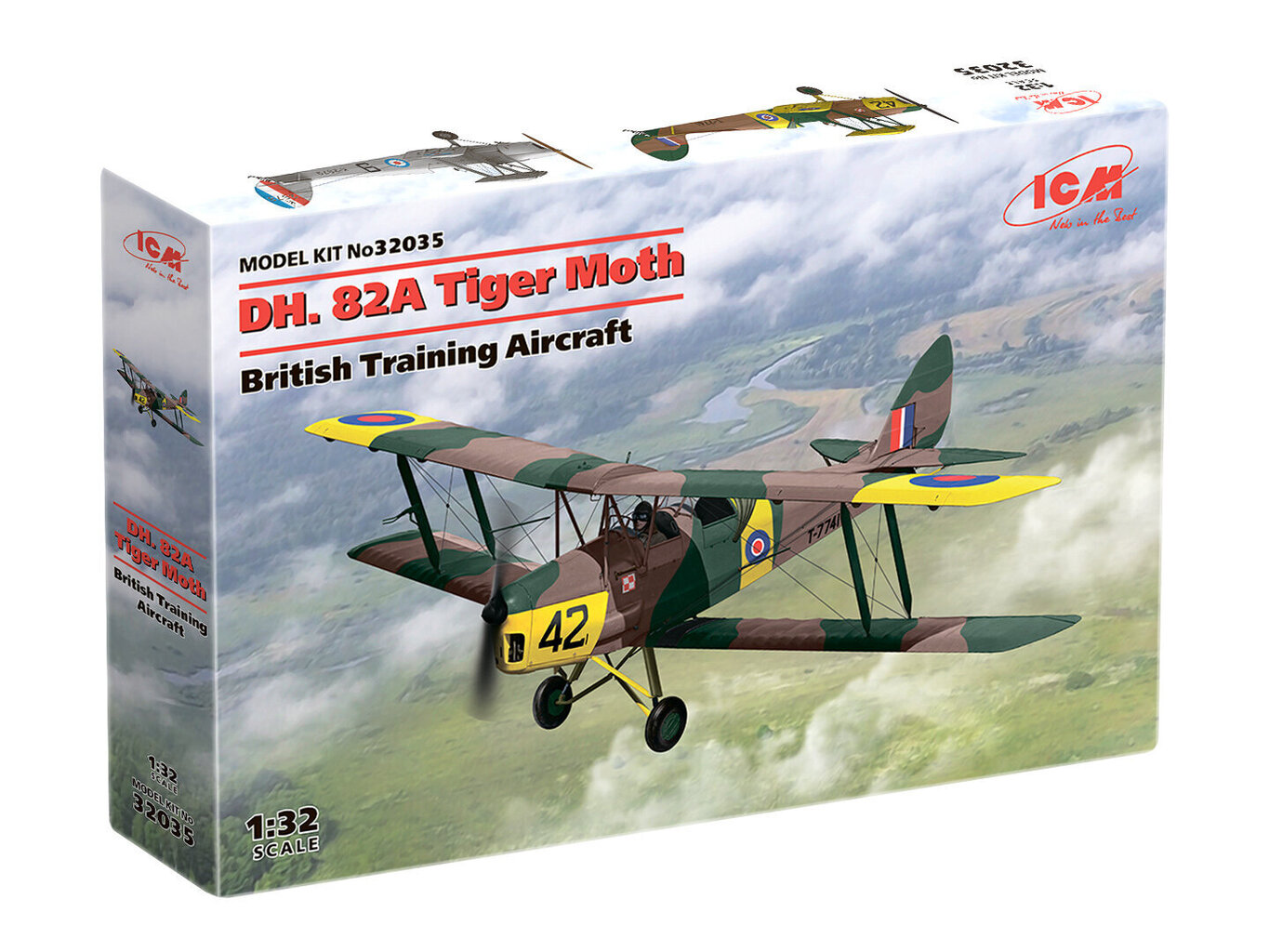 Klijuojamas Modelis ICM 32035 D.H. 82A Tiger Moth 1/32 kaina ir informacija | Klijuojami modeliai | pigu.lt