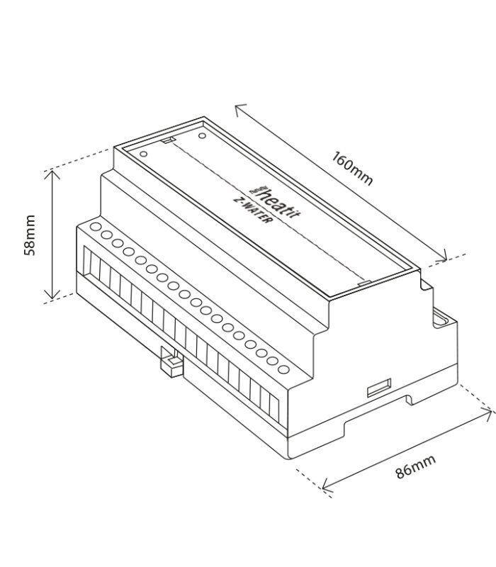 Heatit Z-Water, vandeniu šildomų grindų terminių pavarų valdiklis. Z-Wave kaina ir informacija | Apsaugos sistemos, valdikliai | pigu.lt