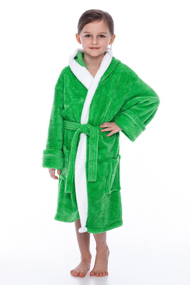 Vaikiškas chalatas Elite Bamboo, žalias kaina ir informacija | Pižamos, chalatai mergaitėms | pigu.lt