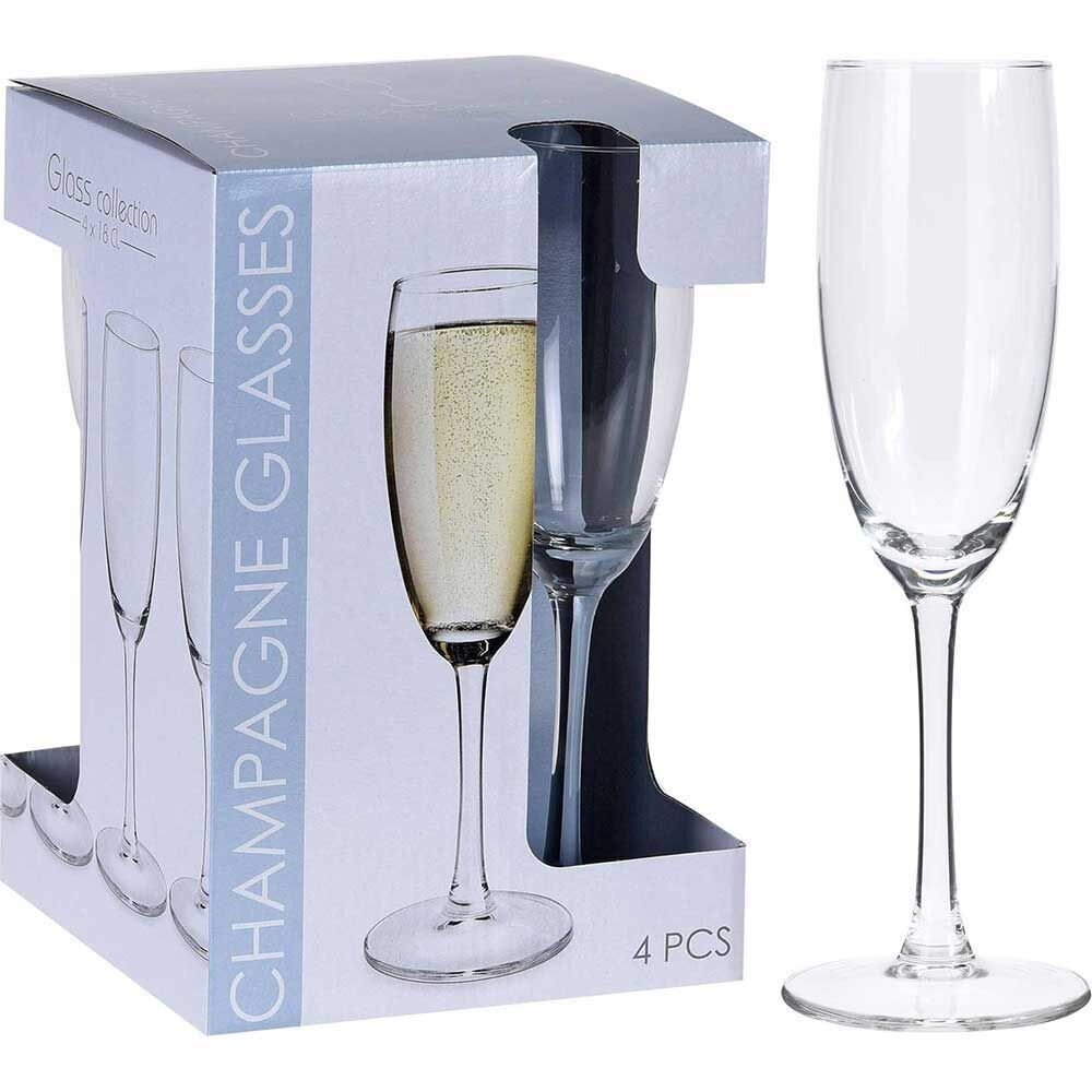 Glass Collection 4-ių taurių šampanui rinkinys, 180 ml kaina ir informacija | Taurės, puodeliai, ąsočiai | pigu.lt