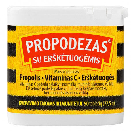 Maisto papildas Propodezas su erškėtuogėmis, 50 tablečių цена и информация | Vitaminai, maisto papildai, preparatai imunitetui | pigu.lt