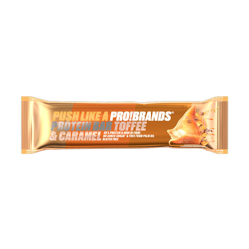 Proteino batonėlis Proteinpro Toffee/Caramel, 45 g kaina ir informacija | Batonėliai | pigu.lt