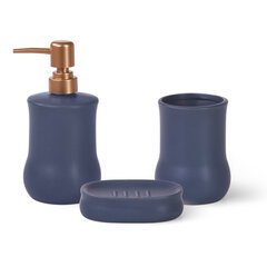 Fissman vonios rinkinys - dozatorius 300 ml, stiklinė 400 ml ir indelis muilui (keramika) kaina ir informacija | Vonios kambario aksesuarai | pigu.lt