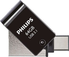Philips 2 In 1 64GB USB 3.1 цена и информация | USB накопители | pigu.lt