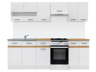 Virtuvės baldų komplektas BRW Junona Line 230 su buitine įranga, baltas kaina ir informacija | Virtuvės baldų komplektai | pigu.lt
