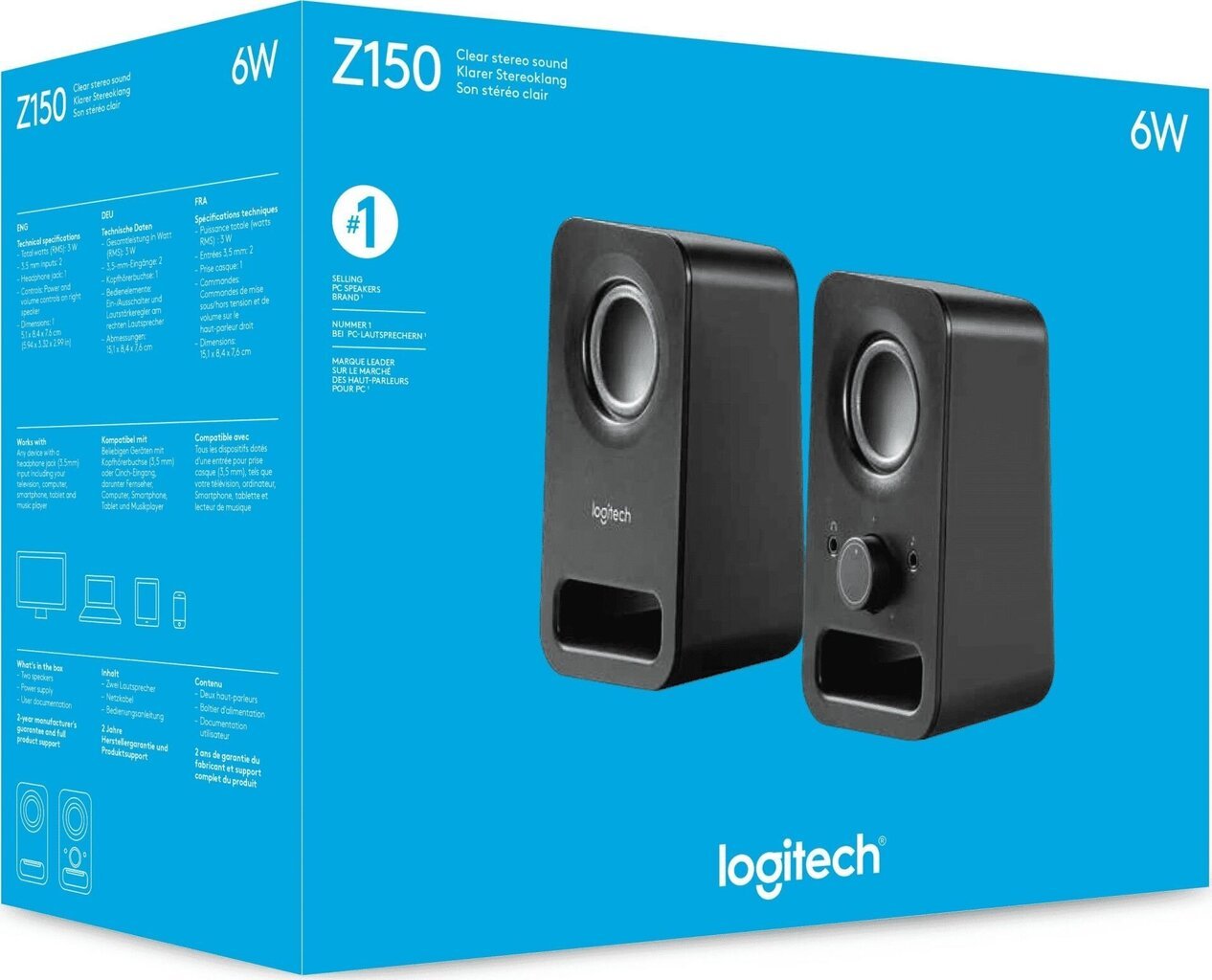 Logitech Z150 Multimedia kaina ir informacija | Garso kolonėlės | pigu.lt