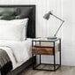 Staliukas prie lovos Songmics, 43x43 cm, rudas/juodas kaina ir informacija | Spintelės prie lovos | pigu.lt
