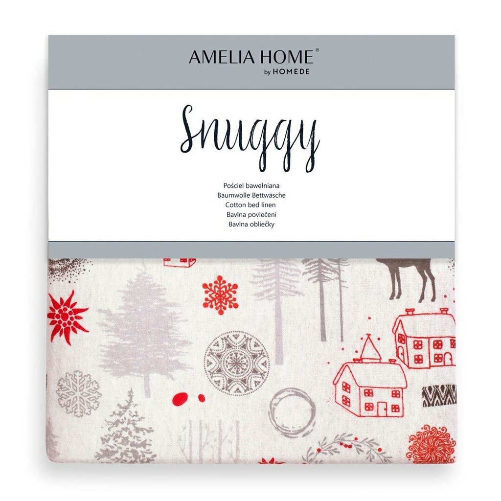 AmeliaHome kalėdinis patalynės komplektas Snuggy Lappi 200x200, 3 dalių kaina ir informacija | Patalynės komplektai | pigu.lt