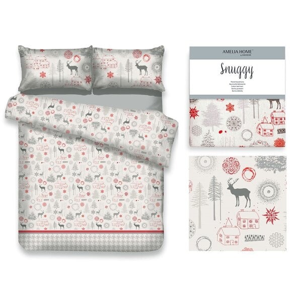 AmeliaHome kalėdinis patalynės komplektas Snuggy Lappi 200x200, 3 dalių  kaina | pigu.lt