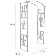 Metalinė arka gėlėms 208 cm kaina ir informacija | Gėlių stovai, vazonų laikikliai | pigu.lt