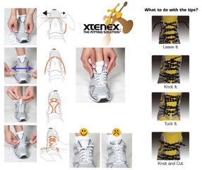 Шнурки Xtenex Children Black цена и информация | Средства для ухода за одеждой и обувью | pigu.lt