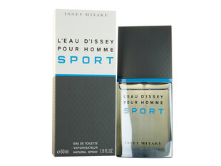 Мужская парфюмерия L'eau D'issey Homme Sport Issey Miyake EDT: Емкость - 50 ml цена и информация | Мужские духи | pigu.lt