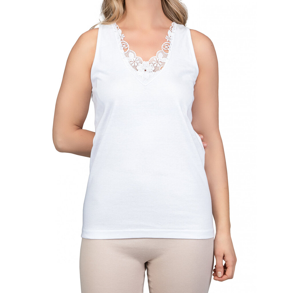 Marškinėliai moterims Ceylan, balti цена и информация | Apatiniai marškinėliai moterims | pigu.lt