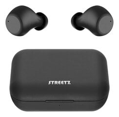 Наушники Streetz True Wireless Bluetooth 5 Black TWS-110 цена и информация | Наушники | pigu.lt