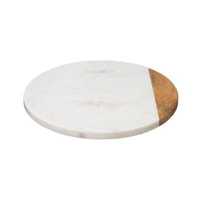 Besisukantis serviravimo padėklas Mango Marble White 30cm kaina ir informacija | Indai, lėkštės, pietų servizai | pigu.lt