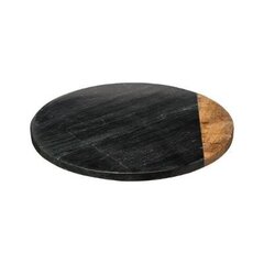 Besisukantis serviravimo padėklas Mango Marble Black 30cm kaina ir informacija | Indai, lėkštės, pietų servizai | pigu.lt