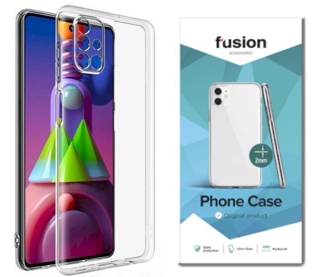 Telefono dėklas Fusion Ultra Clear Series Samsung M515 Galaxy M51,2mm, skaidrus (EU Blister) цена и информация | Telefono dėklai | pigu.lt