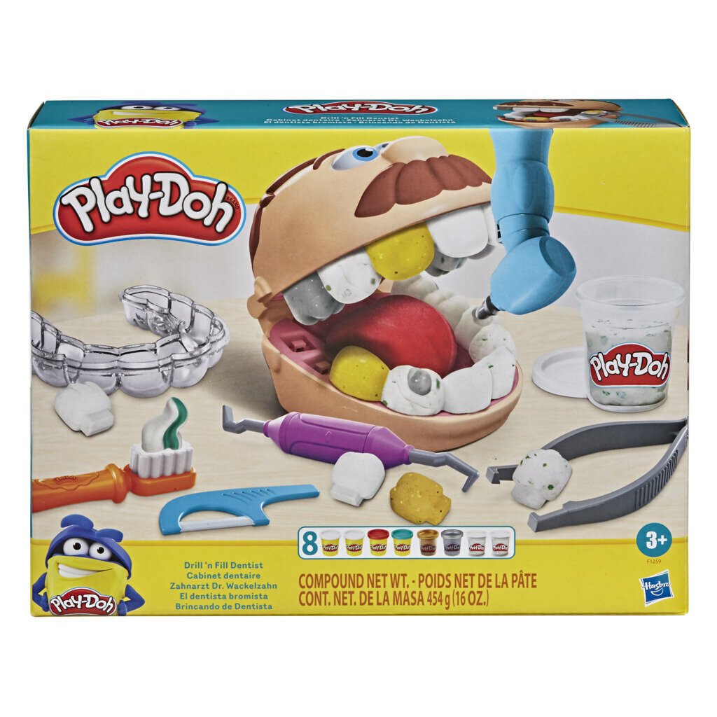 Plastilino rinkinys Dantistas Play-Doh Drill 'n Fill Dentist kaina | pigu.lt