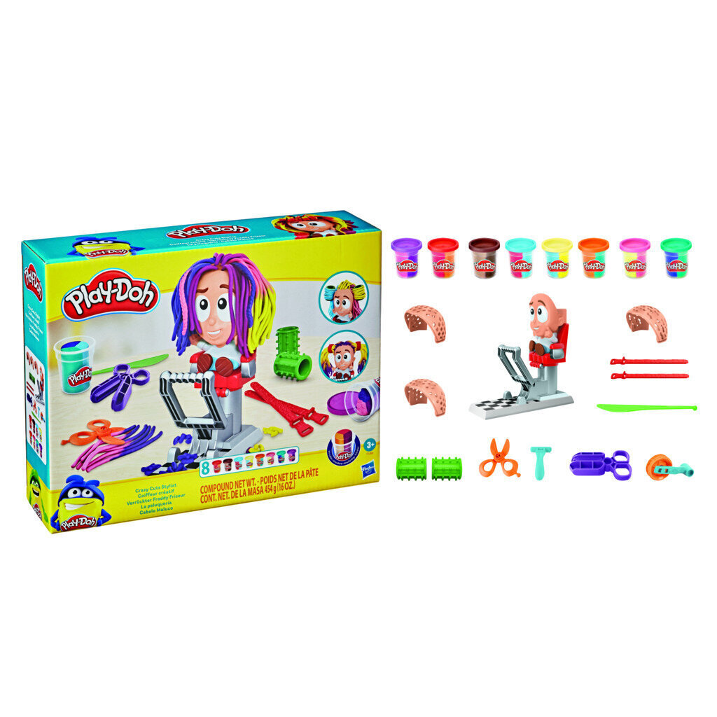 Plastilino rinkinys Plaukų stilistas Play-Doh Crazy Cuts Stylist kaina ir informacija | Lavinamieji žaislai | pigu.lt