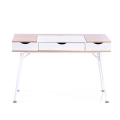 Письменный стол Faryn 120x60x76 см, дуб/белый цена и информация | Компьютерные, письменные столы | pigu.lt