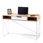 Rašomasis stalas Homede Odel, šviesiai rudas/baltas цена и информация | Kompiuteriniai, rašomieji stalai | pigu.lt