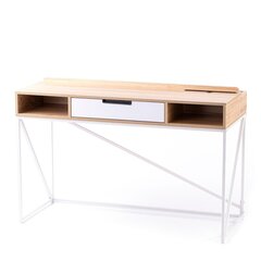 Rašomasis stalas Homede Odel, šviesiai rudas/baltas kaina ir informacija | Kompiuteriniai, rašomieji stalai | pigu.lt