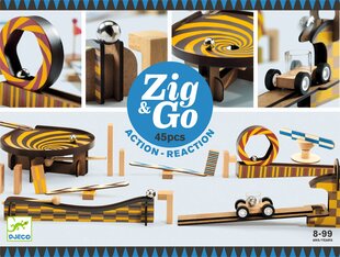 Statybos - Zig & Go - 45 vnt, Djeco DJ05643 kaina ir informacija | Konstruktoriai ir kaladėlės | pigu.lt