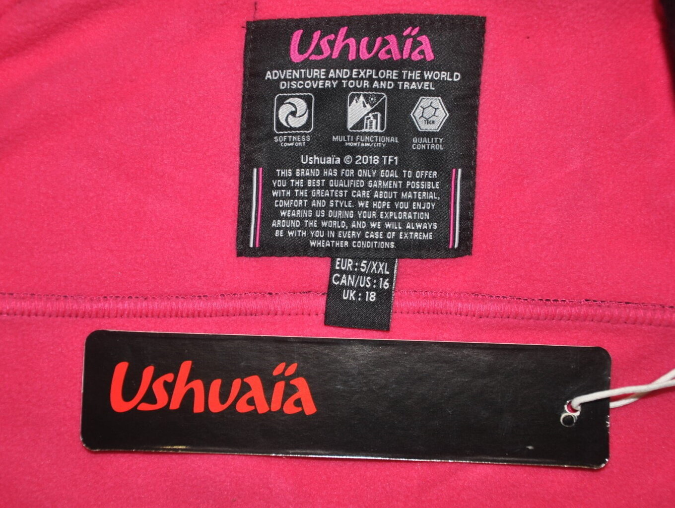 Striukė moterims Ushuaia Realiste Lady Black / Flashy pink UIA 007 kaina ir informacija | Striukės moterims | pigu.lt