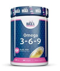 Пищевая добавка Haya Labs Omega 3-6-9 200 капсул. цена и информация | Витамины, пищевые добавки, препараты для иммунитета | pigu.lt
