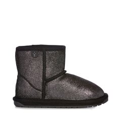 Ботинки детские EMU Australia wallaby mini black metallic, черные цена и информация | Детская зимняя обувь | pigu.lt