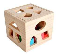 Деревянный куб с блоками цена и информация | Игрушки для малышей | pigu.lt