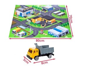 Mašinų rinkinys su kilimėliu žaidimui kaina ir informacija | Žaislai berniukams | pigu.lt