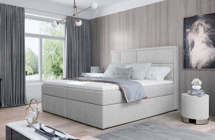 Кровать NORE Meron 07, 140x200 см, светло-серая цена и информация | Кровати | pigu.lt