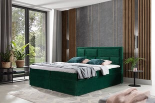 Кровать NORE Meron 09, 160x200 см, зеленая цена и информация | Кровати | pigu.lt