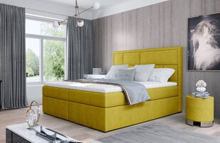 Кровать NORE Meron 21, 160x200 см, желтая цена и информация | Кровати | pigu.lt