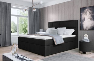 Кровать NORE Meron 18, 180x200 см, черная цена и информация | Кровати | pigu.lt