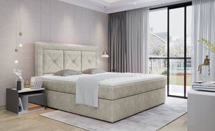 Кровать NORE Idris 03, 140x200 см, бежевая цена и информация | Кровати | pigu.lt