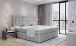 Кровать NORE Idris 01, 160x200 см, светло-серая