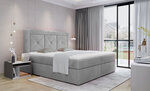 Кровать NORE Idris 15, 160x200 см, светло-серая