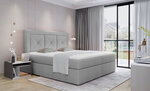 Кровать NORE Idris 08, 180x200 см, светло-серая