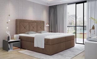 Кровать NORE Idris 10, 180x200 см, светло-коричневая цена и информация | Кровати | pigu.lt