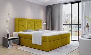 Кровать NORE Idris 12, 180x200 см, желтая цена и информация | Кровати | pigu.lt