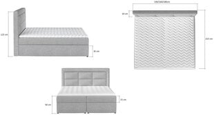 Кровать NORE Vivre 09, 160x200 см, зеленая цена и информация | Кровати | pigu.lt