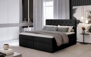 Кровать NORE Loree 12, 160x200 см, черная цена и информация | Кровати | pigu.lt